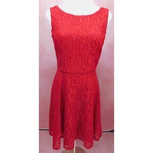 SALE Speechless Red Lace Glitter Fit and Flare Dress Size 7 Party Ready